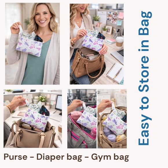 NEW 10PCS Set Reusable Washable Menstrual Pads (3)XL+(3)L+(3)M +BAG Incontinence - Picture 5 of 16